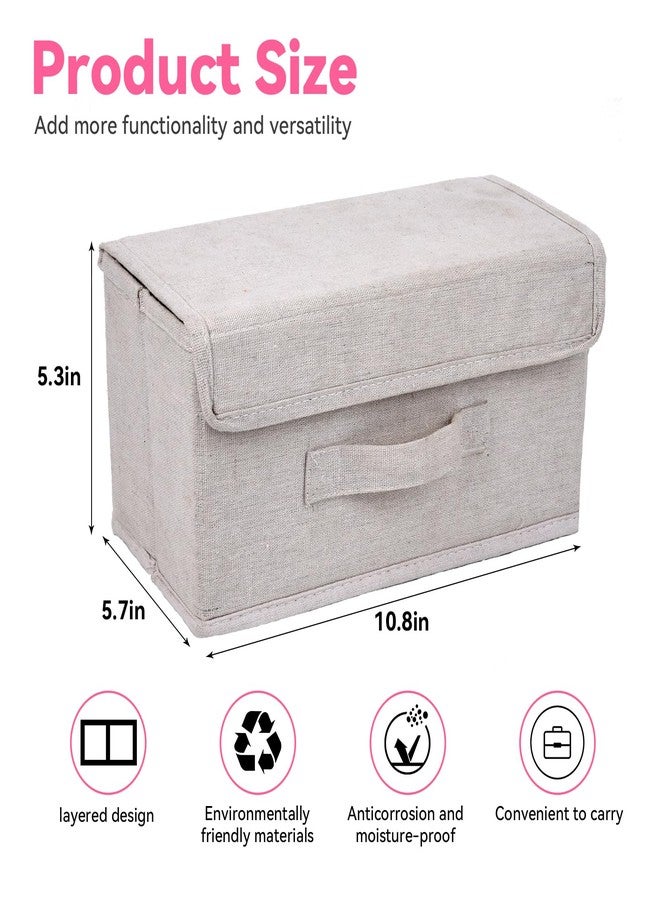 ChengFu Pad Holder for Women Bathroom,Sanitary Napkin Holder, Pad and Tampon Holder for Bathroom, 2 Compartments Pad and Tampon Organizer, Fabric Pad Holder for Period, White - Image 2